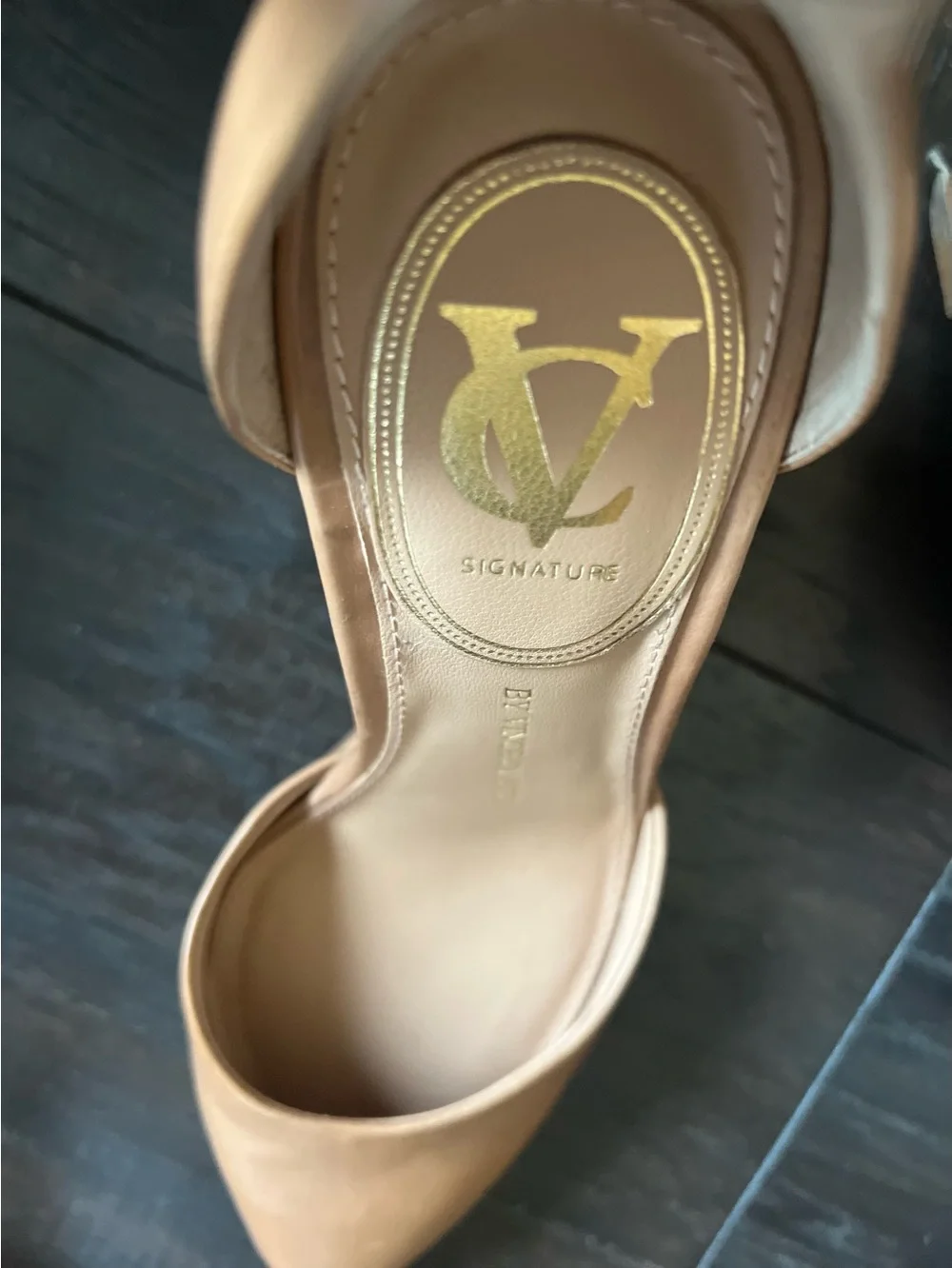 Vince Camuto Signature VI-SOLANNA Ankle Strap Wedge Pumps Tan Nude 6M/36